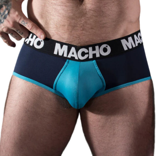 Macho - Ms26A Slip Bleu/Bleu L - MACHO UNDERWEAR | mode et lingerie, lingerie homme, feuillets | Dimensions : 76
