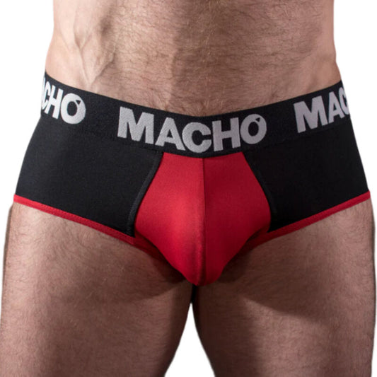 Macho - Ms26N Slip Noir/Rouge Xl - MACHO UNDERWEAR | mode et lingerie, lingerie homme, feuillets | Dimensions : 88