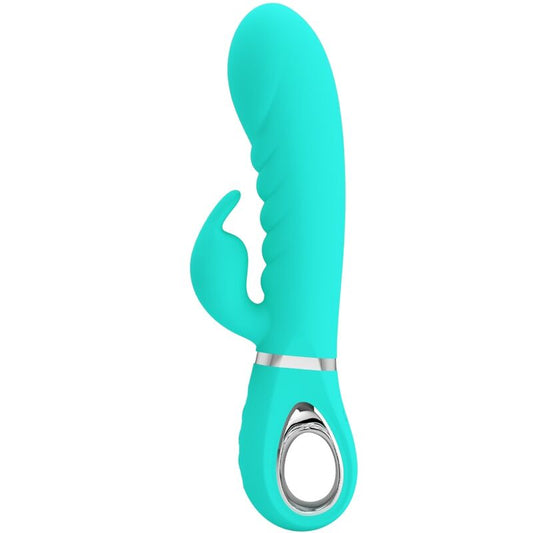 Pretty Love - Vibrateur Multifonction G-Spot Prescott Vert Aqua - PRETTY LOVE FLIRTATION | sextoys, vibrateurs, vibromasseurs point g | Dimensions : 320