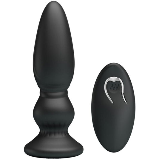 Mr Play - Puissant Vibrateur Télécommande Plug Anal Noir - MR PLAY | sextoys, anal, bouchons anaux | Dimensions : 131