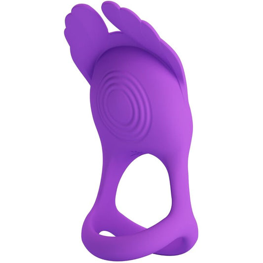 Pretty Love - Silas Anneau Pénis Vibrant 7 Vibrations Silicone Violet - PRETTY LOVE MALE | sextoys, jouets sexuels pour hommes, accessoires de pénis, anneaux de pénis, cockring avec vibration | Dimensions : 51