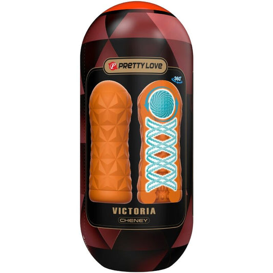 Pretty Love - Masturbateur Victoria Cheney Orange - PRETTY LOVE MALE | sextoys, jouets sexuels pour hommes, divers masturbateurs | Dimensions : 378