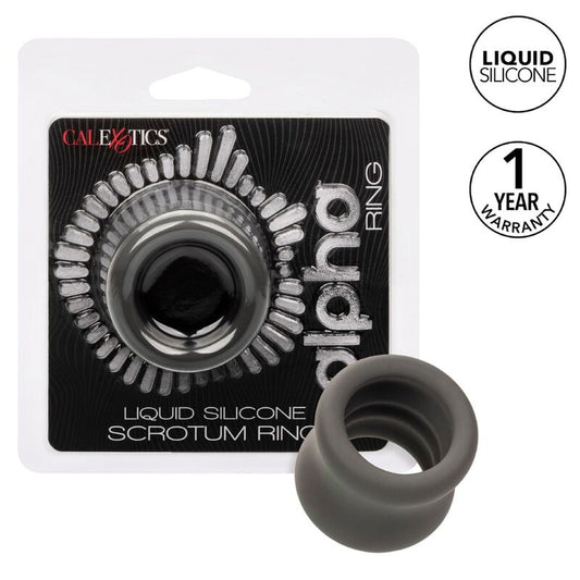 Calexotics - Alpha Anneau Détirement Du Scrotum Noir - CALEXOTICS | sextoys, jouets sexuels pour hommes, accessoires de pénis, anneaux de pénis, cockrings sans vibration | Dimensions : 78