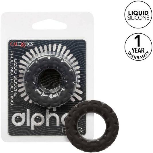 Calexotics - Alpha Bague Prolong Noire - CALEXOTICS | sextoys, jouets sexuels pour hommes, accessoires de pénis, anneaux de pénis, cockrings sans vibration | Dimensions : 40