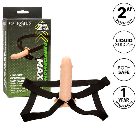 Calexotics - Extension Performance Maxx Réaliste Avec Harnais Peau Claire