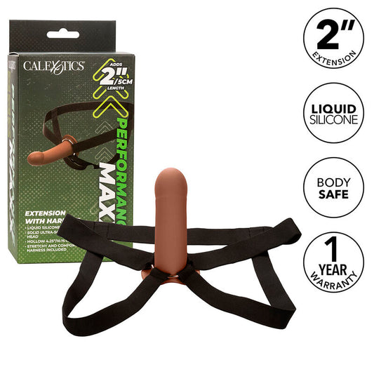 Calexotics - Extension Performance Maxx Avec Harnais Peau Brun