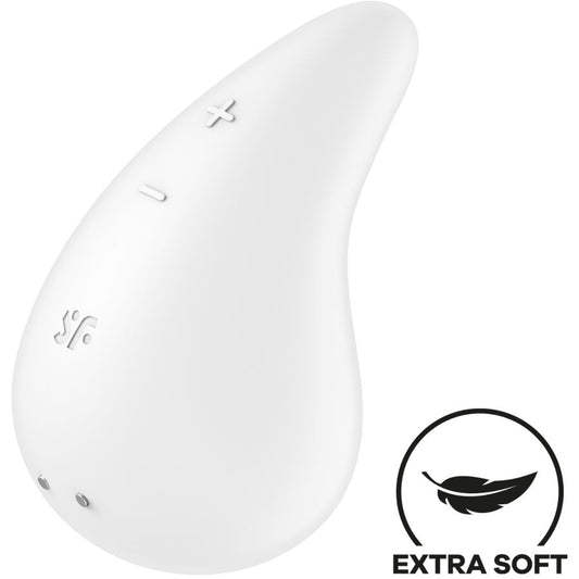 Satisfyer - Vibrateur Dew Drop Lay-On Blanc - SATISFYER LAYONS | sextoys, vibrateurs, vibromasseurs clitoridiens à poser | Dimensions : 250