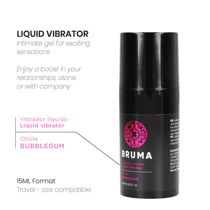 Vibromasseur Liquide Ultra Glissant Bubblegum 15 ml