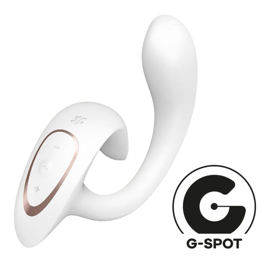 Satisfyer - G For Goddess 1 Vibrateur Lapin Blanc - SATISFYER VIBRATOR | sextoys, vibrateurs, vibrateurs de lapin | Dimensions : 548