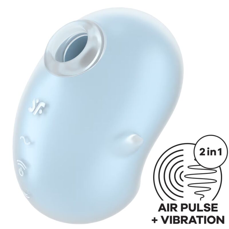 Satisfyer - Cutie Ghost Vibrateur Poser Bleu Clair - SATISFYER LAYONS | sextoys, vibrateurs, vibromasseurs clitoridiens à poser | Dimensions : 302