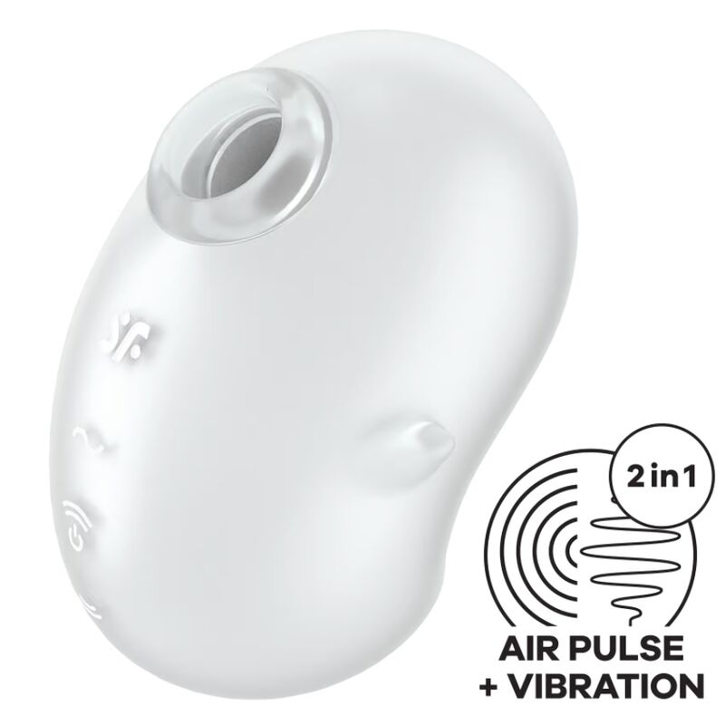 Satisfyer - Cutie Ghost Vibrateur  Poser Blanc - SATISFYER LAYONS | sextoys, vibrateurs, vibromasseurs clitoridiens à poser | Dimensions : 302
