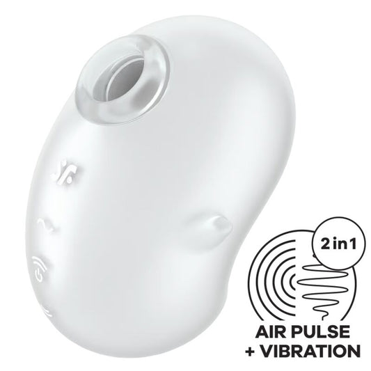 Satisfyer - Cutie Ghost Vibrateur  Poser Blanc - SATISFYER LAYONS | sextoys, vibrateurs, vibromasseurs clitoridiens à poser | Dimensions : 302
