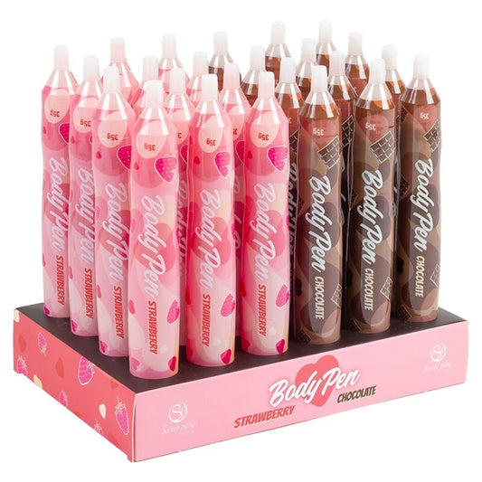 Secret Play - Présentoir Stylo Corps 24 Unités - SECRETPLAY COSMETIC | pharmacie, peinture corporelle comestible | Dimensions : 1096