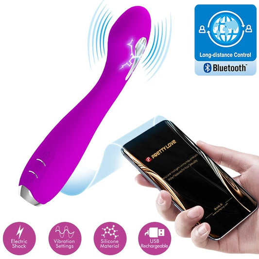 Pretty Love - Hector Electroshock Vibrator Application Gratuite Violet - PRETTY LOVE FLIRTATION | sextoys, vibrateurs, vibromasseurs avec app | Dimensions : 338