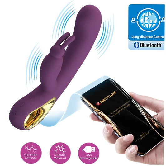 Pretty Love - Liam Vibrateur Lapin Et Stimulateur De Point G Violet - PRETTY LOVE FLIRTATION | sextoys, vibrateurs, vibrateurs de lapin | Dimensions : 198