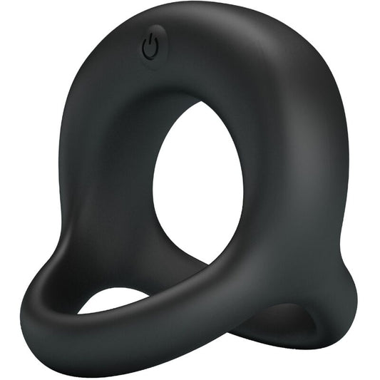 Pretty Love - Elliott Aanneau Vibrant Noir - PRETTY LOVE | sextoys, jouets sexuels pour hommes, accessoires de pénis, anneaux de pénis, cockring avec vibration | Dimensions : 44