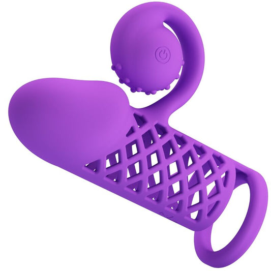 Romance - Harden Manche Prolongée Pourpre - ROMANCE | sextoys, jouets sexuels pour hommes, accessoires de pénis, couvre-pénis avec extension | Dimensions : 174
