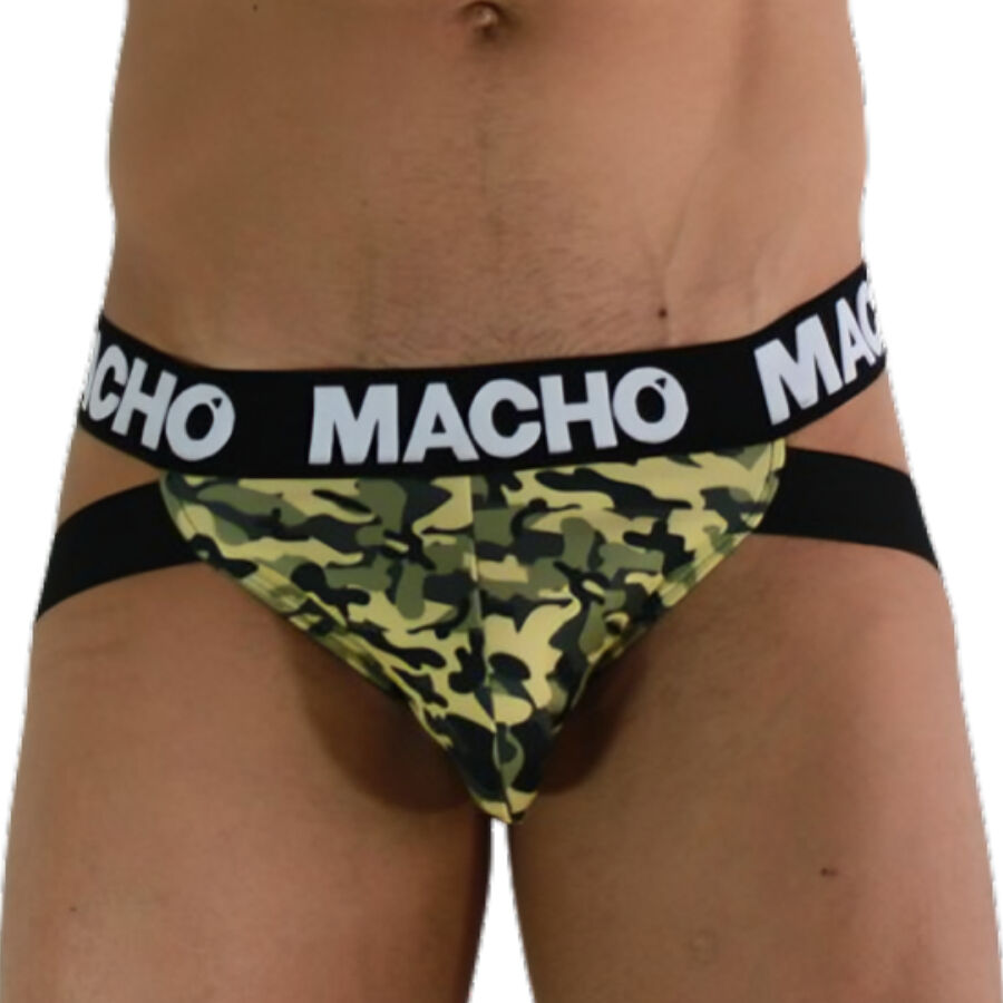 Macho - Mx28Mv Jock Militaire Vert M - MACHO UNDERWEAR | mode et lingerie, lingerie homme, jockstraps | Dimensions : 68