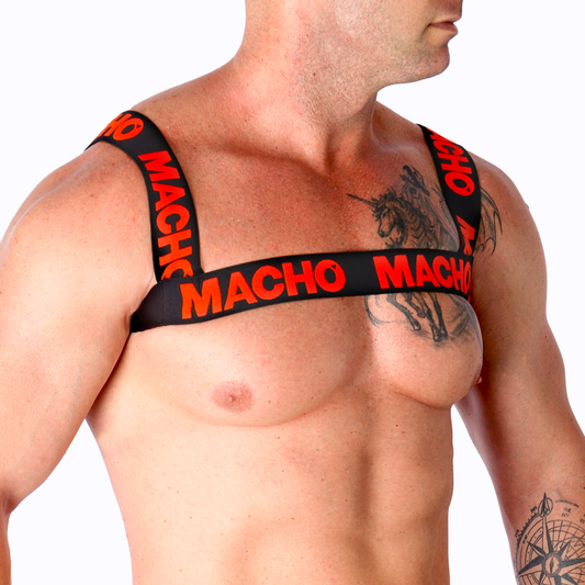 Macho - Harnais Double Rouge