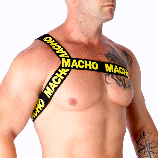Macho - Harnais Romain Jaune L/Xl