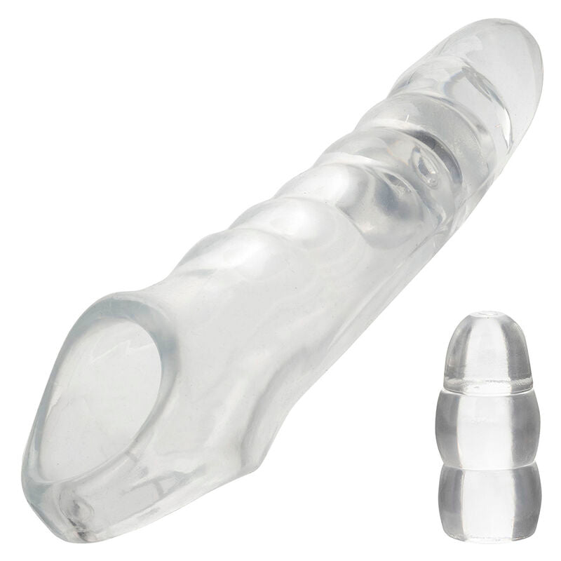 Calexotics - Maxx Extenseur De Pénis Réglable Transparent - CALEXOTICS | sextoys, jouets sexuels pour hommes, accessoires de pénis, couvre-pénis avec extension | Dimensions : 216