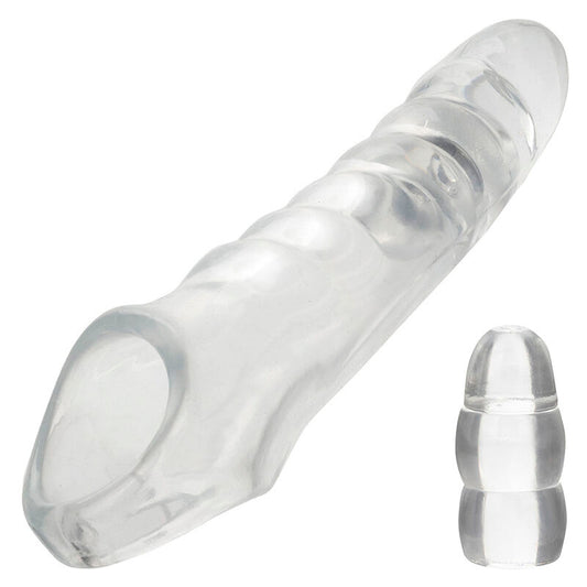 Calexotics - Maxx Extenseur De Pénis Réglable Transparent - CALEXOTICS | sextoys, jouets sexuels pour hommes, accessoires de pénis, couvre-pénis avec extension | Dimensions : 216