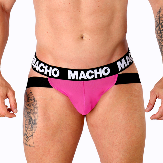 Macho - Mx28Fr Jock Rose Néon M - MACHO UNDERWEAR | mode et lingerie, lingerie homme, jockstraps | Dimensions : 66
