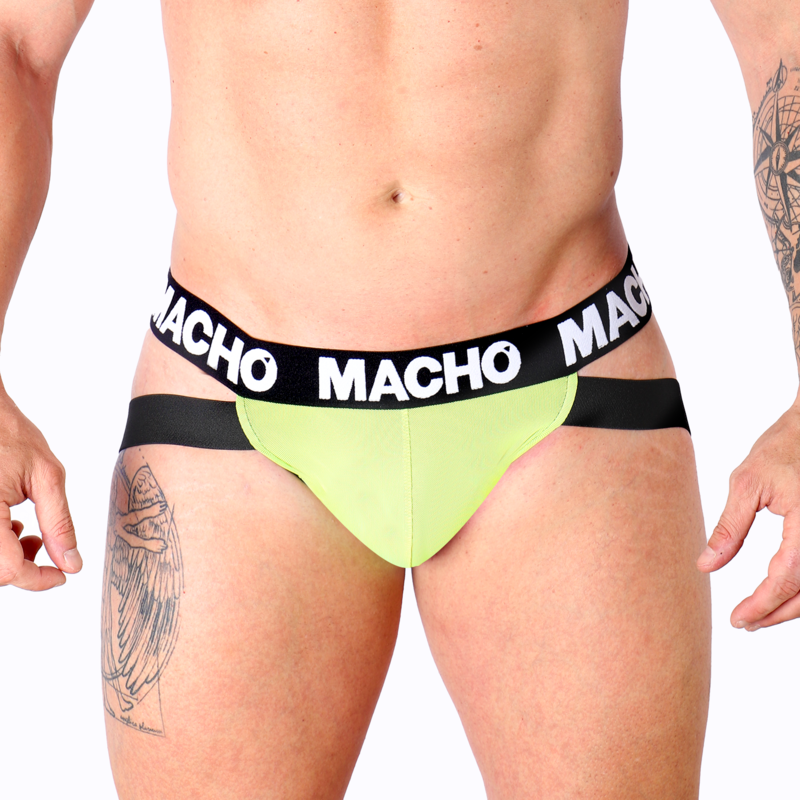 Macho - Mx28Fa Jock Jaune Xl - MACHO UNDERWEAR | mode et lingerie, lingerie homme, jockstraps | Dimensions : 72