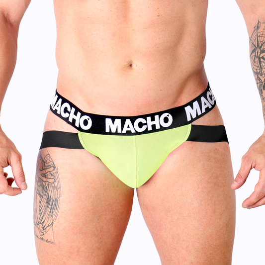 Macho - Mx28Fa Jock Jaune L - MACHO UNDERWEAR | mode et lingerie, lingerie homme, jockstraps | Dimensions : 72