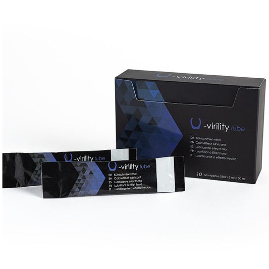 500 Cosmetics - U-Virility Lube Lubrifiant Effet Froid 10 X 5 Ml - 500COSMETICS | pharmacie, lubrifiants, effet froid | Dimensions : 76