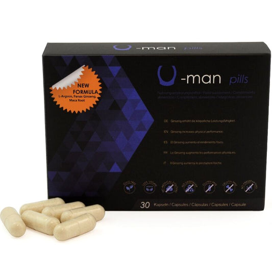 500 Cosmetics - U-Man Augmente La Taille Du Pénis Et La Puissance Sexuelle - 30 Capsules - 500COSMETICS | pharmacie, stimulants pour garçons, agrandissement du pénis | Dimensions : 42