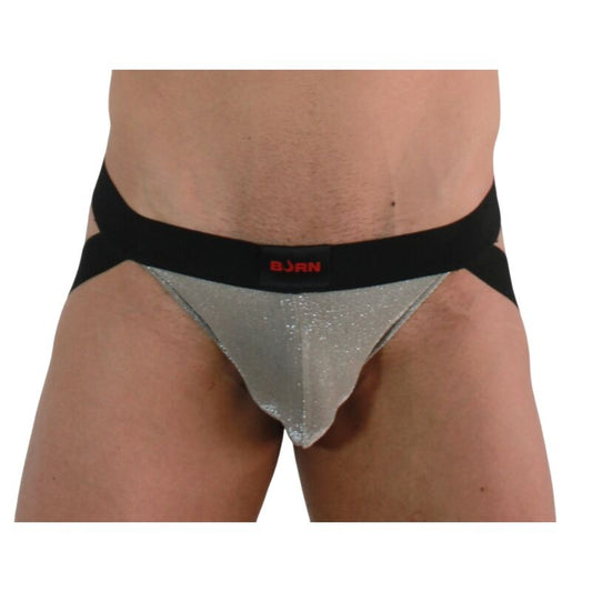 Burn - 001 Jock Beige Brillant / Noir S - BURN | mode et lingerie, lingerie homme, jockstraps | Dimensions : 44
