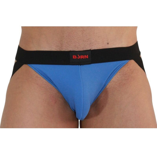 Burn - 008 Jock Bleu / Noir S - BURN | mode et lingerie, lingerie homme, jockstraps | Dimensions : 44