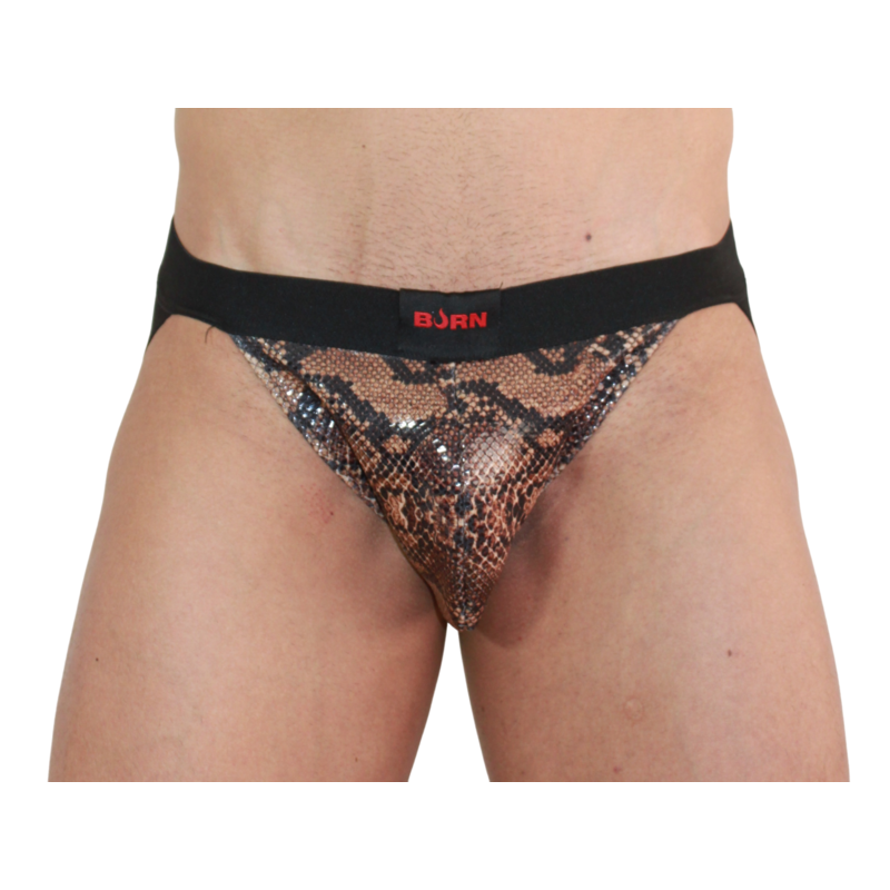 Burn - 002 Jock Snake Noir L - BURN | mode et lingerie, lingerie homme, jockstraps | Dimensions : 44