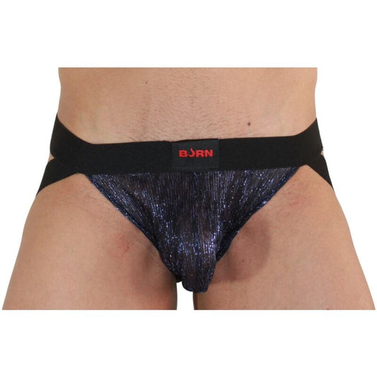 Burn - 006 Jock Bleu Brillant / Noir Xl - BURN | mode et lingerie, lingerie homme, jockstraps | Dimensions : 44