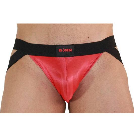 Burn - 010 Jock Rouge / Noir M - BURN | mode et lingerie, lingerie homme, jockstraps | Dimensions : 44