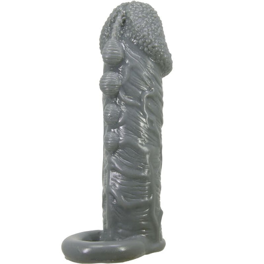 Pretty Love - Agrandisseur De Pénis Réaliste Et Manchon De Retardement Gris - PRETTY LOVE | sextoys, jouets sexuels pour hommes, accessoires de pénis, couvre-pénis avec extension | Dimensions : 104