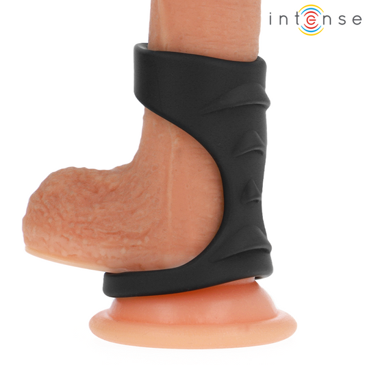 Intense - Theo Anneau Pénis Double Silicone Noir Modèle 3