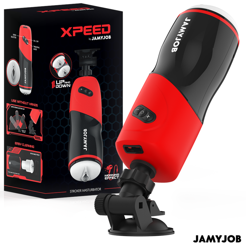 Jamyjob - Masturbateur Vagin Automatique Xpeed 5 Modes De Poussée Et Effet Sonore - JAMYJOB | sextoys, jouets sexuels pour hommes, vagins avec vibration | Dimensions : 1008