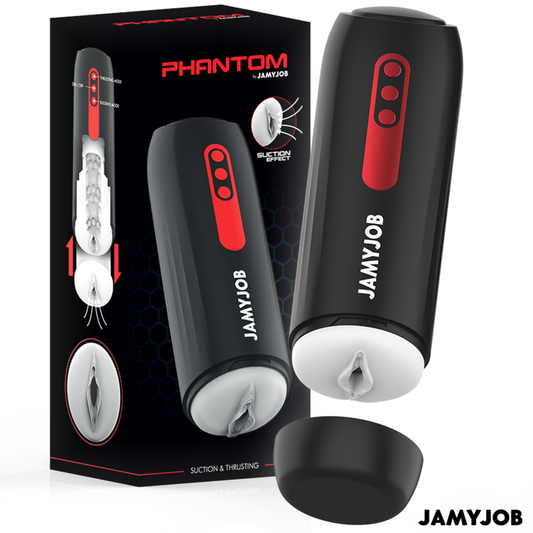 Jamyjob - Masturbateur Vagin Automatique Phantom 5 Modes Ondes Stimulantes Et Poussée - JAMYJOB | sextoys, jouets sexuels pour hommes, vagins avec vibration | Dimensions : 992