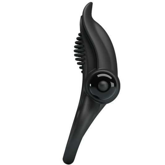 Pretty Love - Double Anneau Vibrant + Stimulateur De Clitoris 10 Vibrations Noir