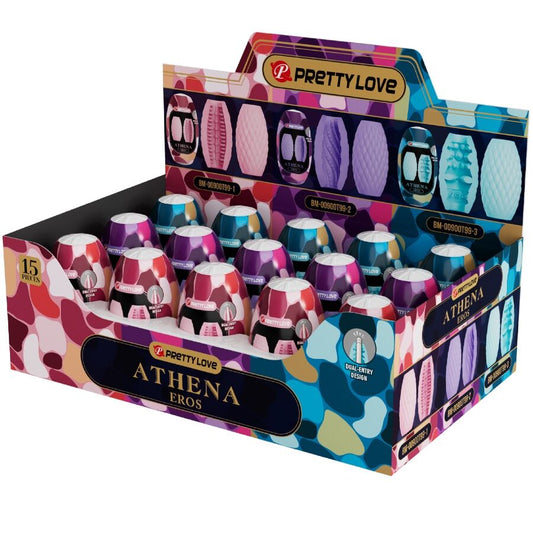 Pretty Love - Athena Eros Pack 15 Masturbateurs Masculins Divers - PRETTY LOVE | sextoys, jouets sexuels pour hommes, divers masturbateurs | Dimensions : 1112