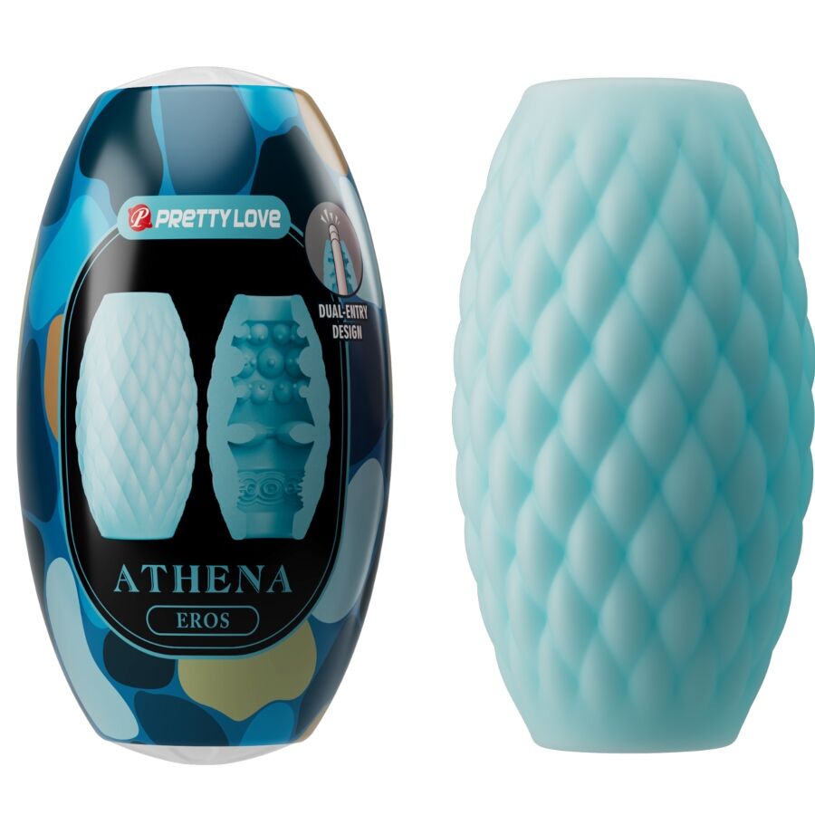 Pretty Love - Masturbateur Pour Homme En Silicone Athena Eros Bleu Ciel - PRETTY LOVE | sextoys, jouets sexuels pour hommes, divers masturbateurs | Dimensions : 0