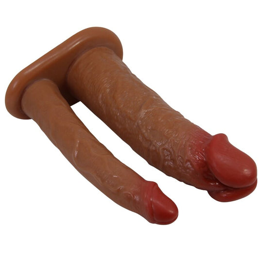 Pretty Love - Manchon Double Pénis Yairon Avec Extension De 4 Cm Mulâtre