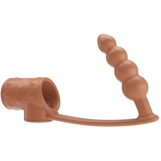 Pretty Love - Manchon Pénis Avec Plug Anal Naturel - PRETTY LOVE MALE | sextoys, jouets sexuels pour hommes, accessoires de pénis, manchons péniens sans extension | Dimensions : 92