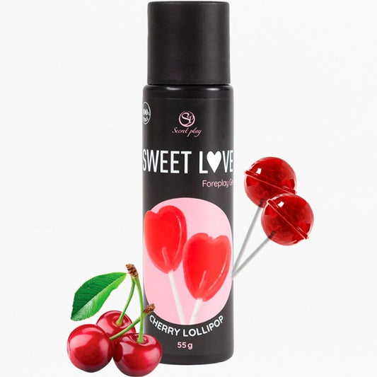 Secretplay - Gel Sucette Cerise Amour Doux 60 Ml - SECRETPLAY COSMETIC | pharmacie, lubrifiants, aux saveurs délicieuses | Dimensions : 70