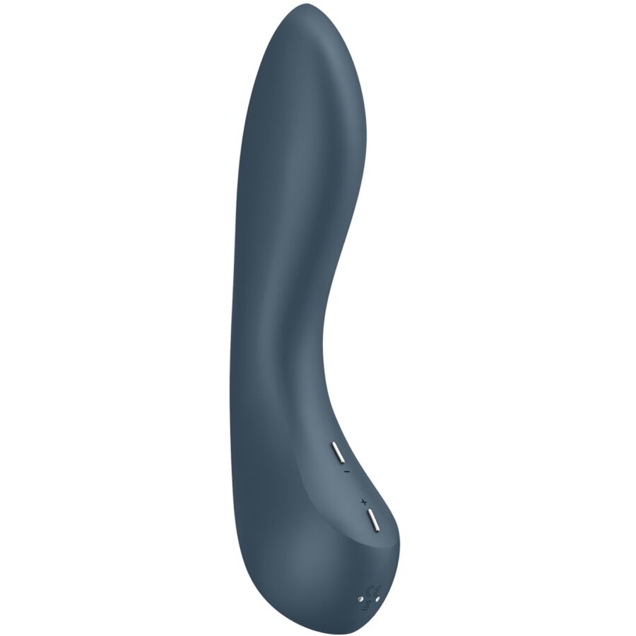 Satisfyer - Vibrateur Programme 12 Vibrations G-Spot Wave 4 Gris Foncé - SATISFYER VIBRATOR | sextoys, vibrateurs, vibromasseurs point g | Dimensions : 424
