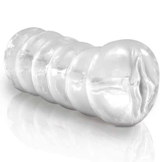 Extreme Toyz - Masturbateur Vagin Transparent - EXTREME TOYZ | sextoys, jouets sexuels pour hommes, vagins avec vibration | Dimensions : 439
