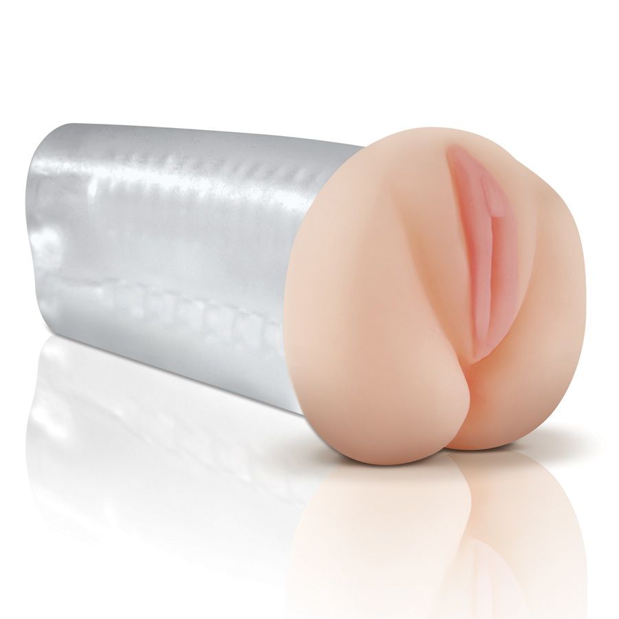 Extreme Toyz - Masturbateur Vagin Naturel - Transparent - EXTREME TOYZ | sextoys, jouets sexuels pour hommes, vagins avec vibration | Dimensions : 227