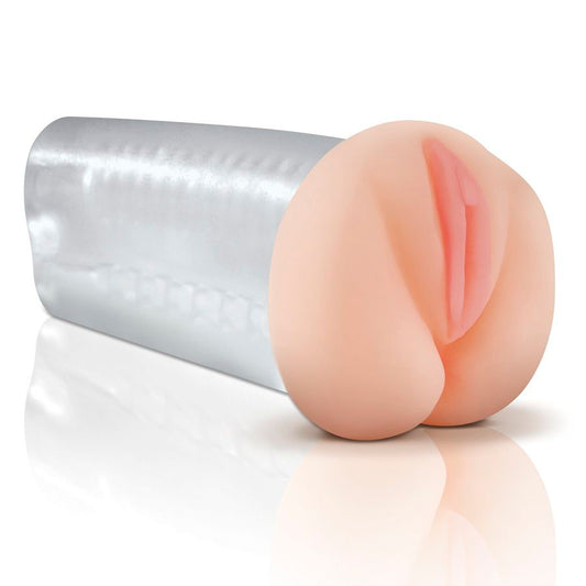 Extreme Toyz - Masturbateur Vagin Naturel - Transparent - EXTREME TOYZ | sextoys, jouets sexuels pour hommes, vagins avec vibration | Dimensions : 227